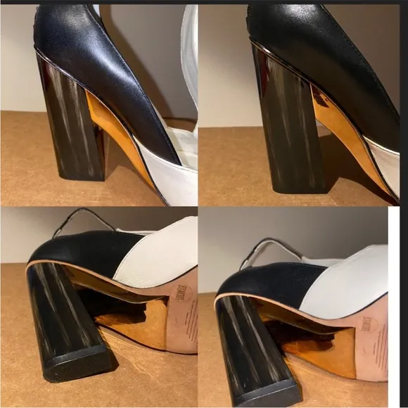 bcbgmaxazria black and white and gold heels shoes bcbg shoes high heels