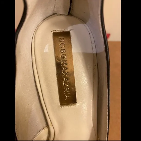 bcbgmaxazria black and white and gold heels shoes bcbg shoes high heels