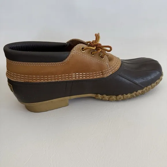 Bean Boots By L.L. Bean Mens 11 M Multicolored Leather Rubber Duck Boots Lace Up