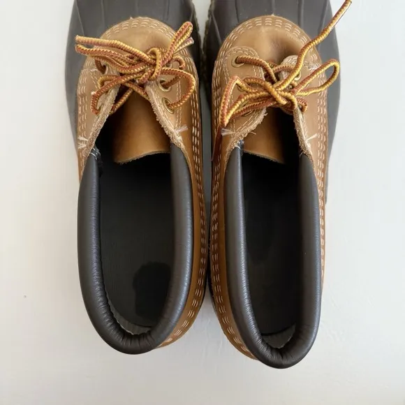 Bean Boots By L.L. Bean Mens 11 M Multicolored Leather Rubber Duck Boots Lace Up