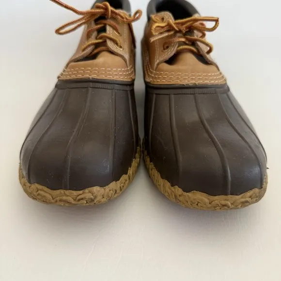 Bean Boots By L.L. Bean Mens 11 M Multicolored Leather Rubber Duck Boots Lace Up