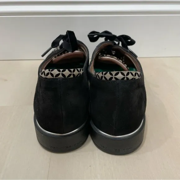 BeautiFeel Women's  41 Tera Black Oxford Shoes Suede Leather Velvet NO Insoles