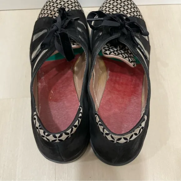 BeautiFeel Women's  41 Tera Black Oxford Shoes Suede Leather Velvet NO Insoles