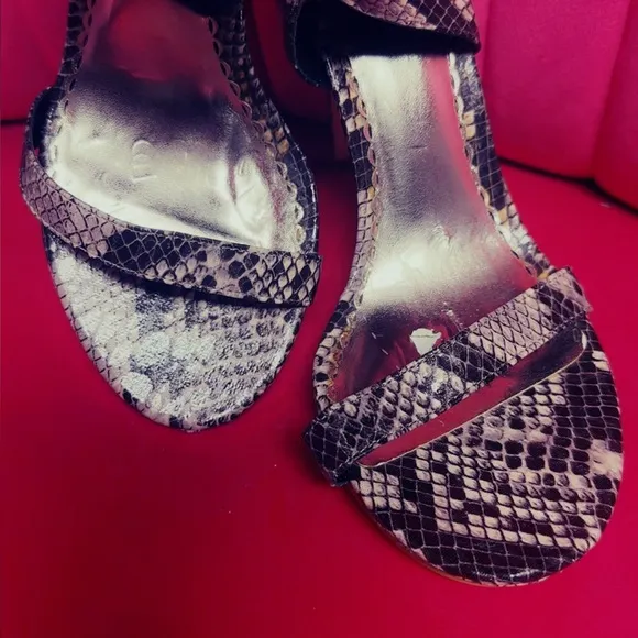 Bebe Snakeskin Patterned Women's Heels