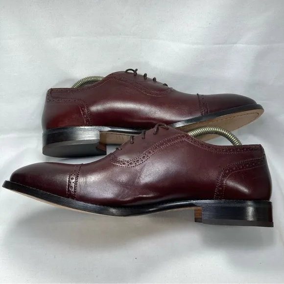 Beckett Simonon Men's Durant Cap Toe Lace Up Oxford Oak Brown Dress Shoes Sz 11