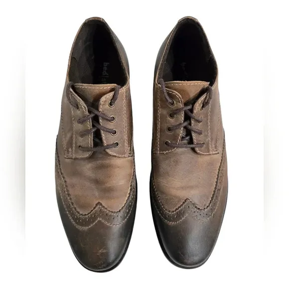 Bed Stu Distressed Brown Leather Oxford Dress Shoes 9.5