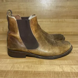 Bed Stu Mens Chelsea Boots Shoes Size 12 Brown Leather Pull On Ankle Casual
