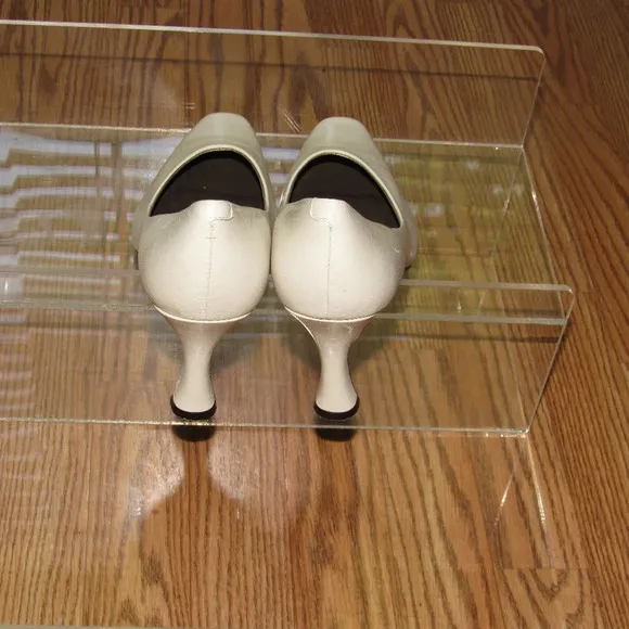 BELLINI Cream Leather Heels Pumps Shoes 7.5M