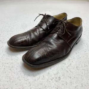 Belvedere Oxford Leather Shoes Men's 11.5 Brown Split Toes Hand Made Dress Lace