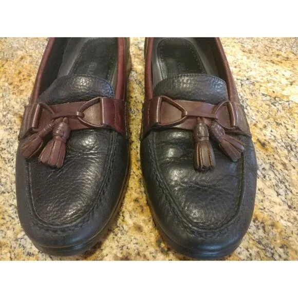 Bert Pulitzer Tassel Loafer Mens 9.5 Cordovan / Black Keltie Dress Casual Shoes