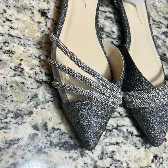 Betsey Johnson Rhinestone Glitter Flats