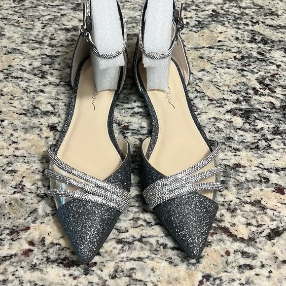 Betsey Johnson Rhinestone Glitter Flats