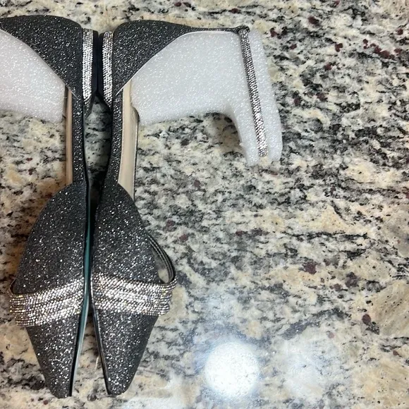 Betsey Johnson Rhinestone Glitter Flats