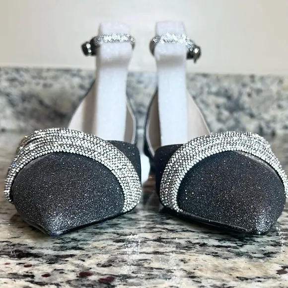 Betsey Johnson Rhinestone Glitter Flats