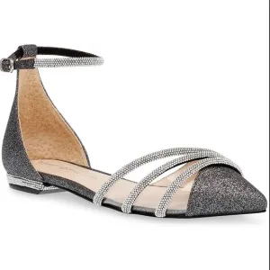 Betsey Johnson Rhinestone Glitter Flats