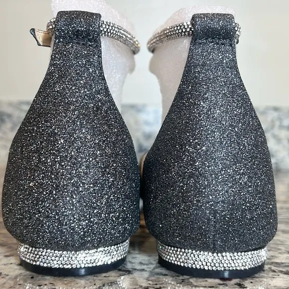 Betsey Johnson Rhinestone Glitter Flats