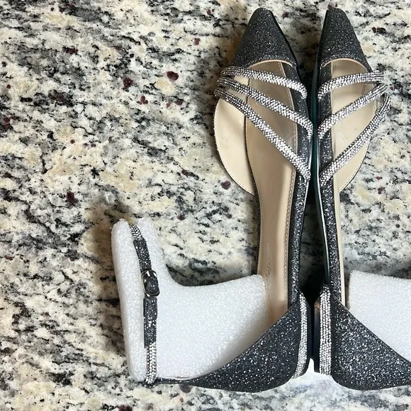 Betsey Johnson Rhinestone Glitter Flats