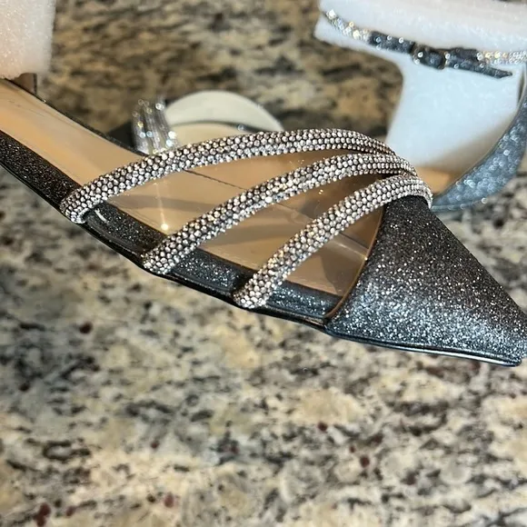 Betsey Johnson Rhinestone Glitter Flats