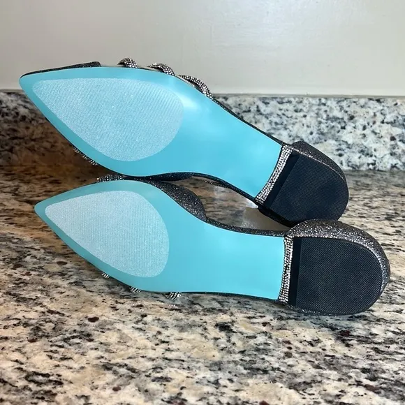 Betsey Johnson Rhinestone Glitter Flats