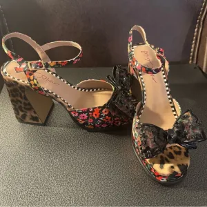 BetseyJohnson Colorful Floral and Leopard Print Women's Sandals