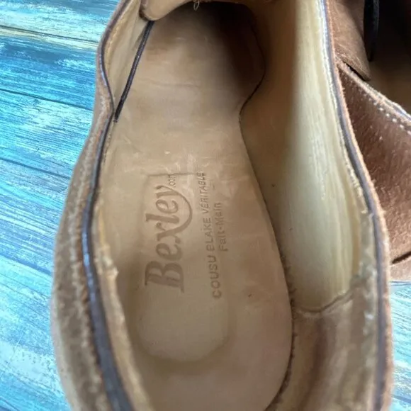 Bexley Peter Oxford Dress Shoes Mens 13/47 Brown Suede Plain Toe All Leather