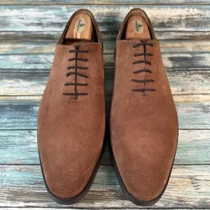 Bexley Peter Oxford Dress Shoes Mens 13/47 Brown Suede Plain Toe All Leather