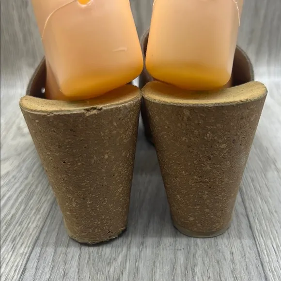 BioNatura Wedge Sandals Tan Slip On Preppy Comfort