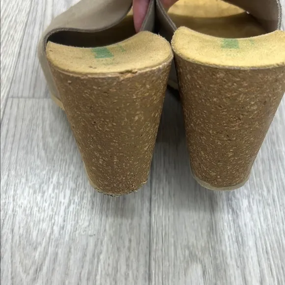 BioNatura Wedge Sandals Tan Slip On Preppy Comfort