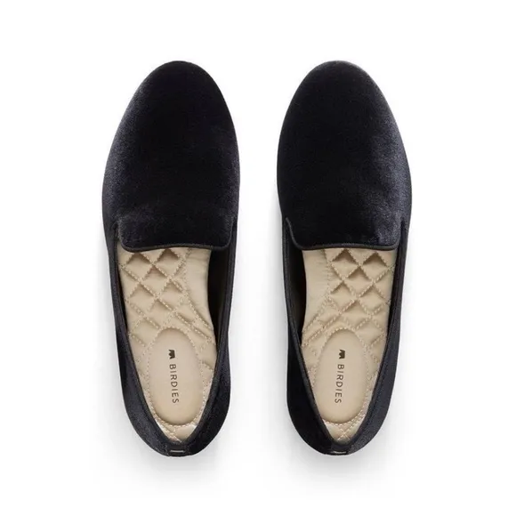Birdies Black Velvet Sterling Women's Slip on. Size 9