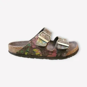 Birkenstock Arizona Flower Crush Paint Splatter Sandals RARE
