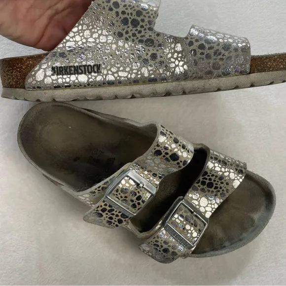 Birkenstock Arizona Metallic Spotted Stones