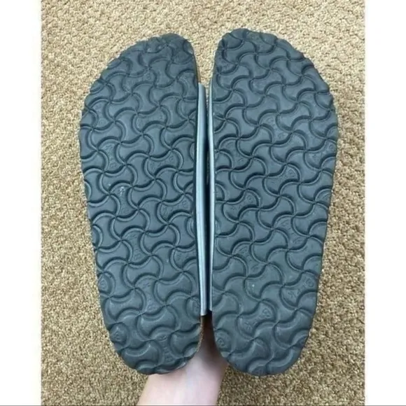 Birkenstock Arizona sandals in silver
