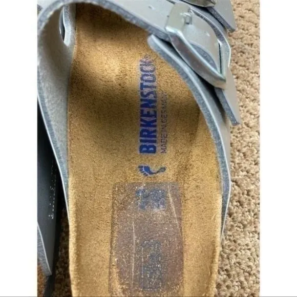 Birkenstock Arizona sandals in silver
