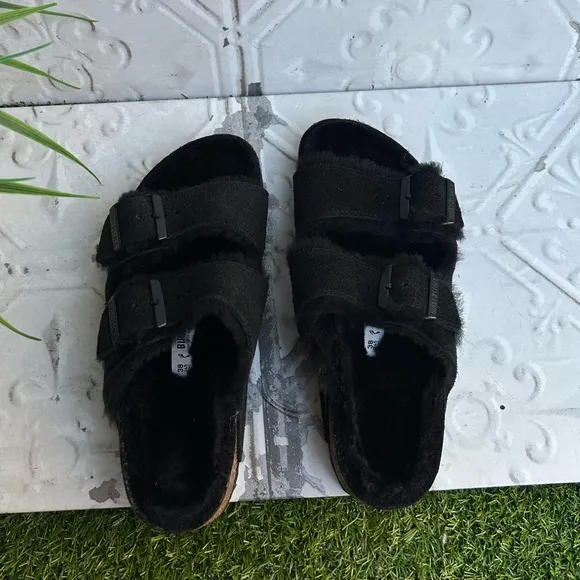 BIRKENSTOCK Arizona shearling fur black EU 38 US 7 - 7.5 Women