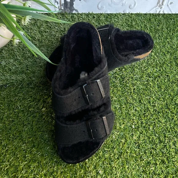 BIRKENSTOCK Arizona shearling fur black EU 38 US 7 - 7.5 Women