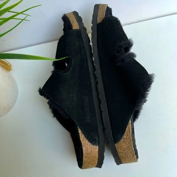 BIRKENSTOCK Arizona shearling fur black EU 38 US 7 - 7.5 Women