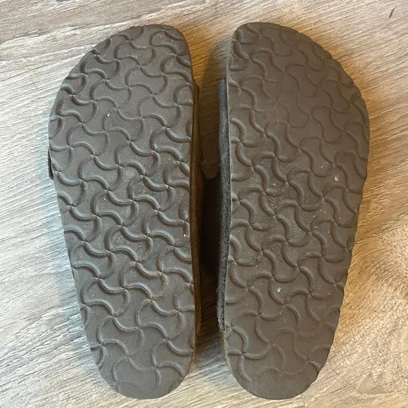 Birkenstock Arizona Slides Sandals Brown Suede Leather Womens 9 EU 40