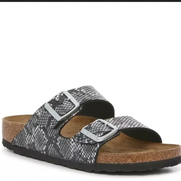 Birkenstock Arizona Snakeskin Pattern Sandals Size EU 38