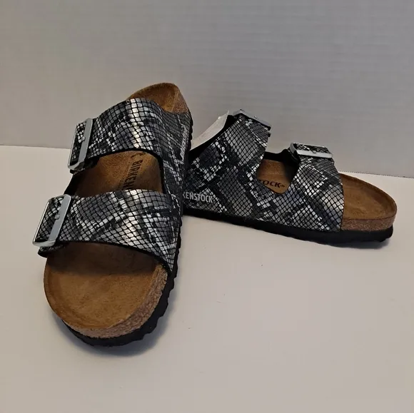 Birkenstock Arizona Snakeskin Pattern Sandals Size EU 38
