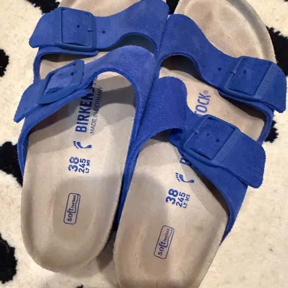 Birkenstock Arizona suede sandal ultra blue genuine suede women’s size 38