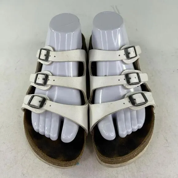 Birkenstock Birkis Florida 3 Straps sandals US 9 Ladies White Buckles Shoes