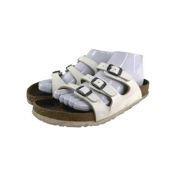 Birkenstock Birkis Florida 3 Straps sandals US 9 Ladies White Buckles Shoes
