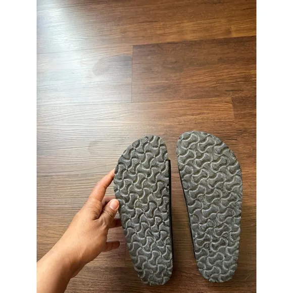 Birkenstock Black Arizona Magic Snake-print Sandals