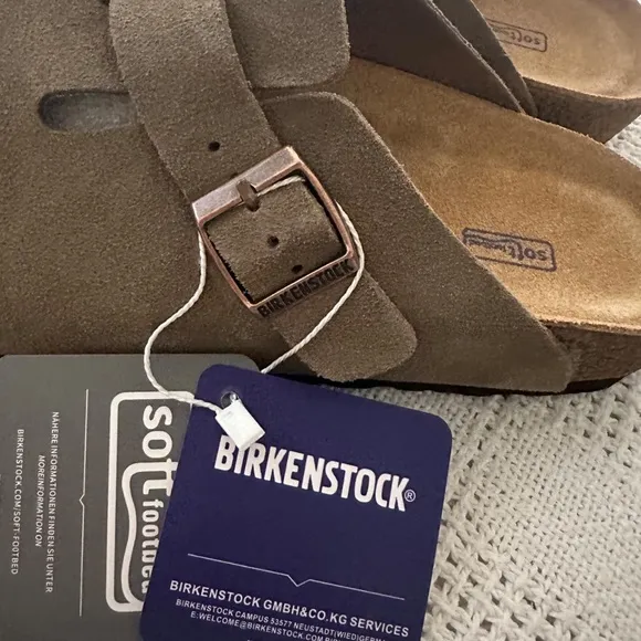 Birkenstock Brown and Tan Sandals