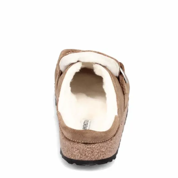 BIRKENSTOCK BUCKLEY SHEARLING NARROW UNISEX SHOES SIZE 8, COLOR: TEA