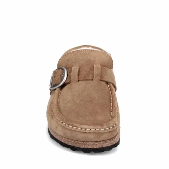 BIRKENSTOCK BUCKLEY SHEARLING NARROW UNISEX SHOES SIZE 8, COLOR: TEA