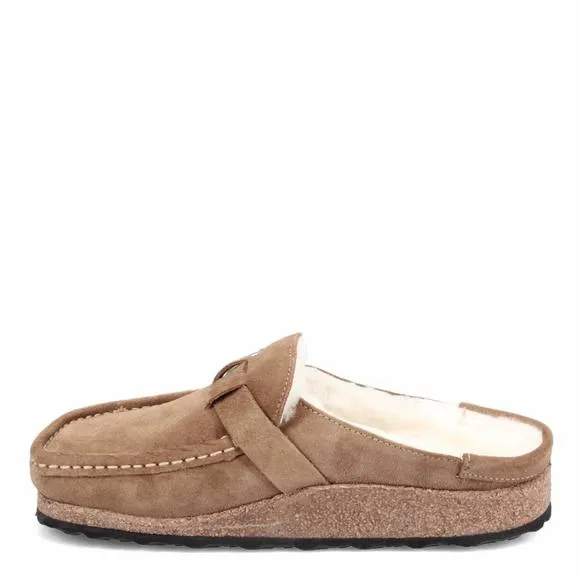 BIRKENSTOCK BUCKLEY SHEARLING NARROW UNISEX SHOES SIZE 8, COLOR: TEA