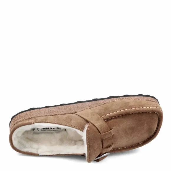 BIRKENSTOCK BUCKLEY SHEARLING NARROW UNISEX SHOES SIZE 8, COLOR: TEA
