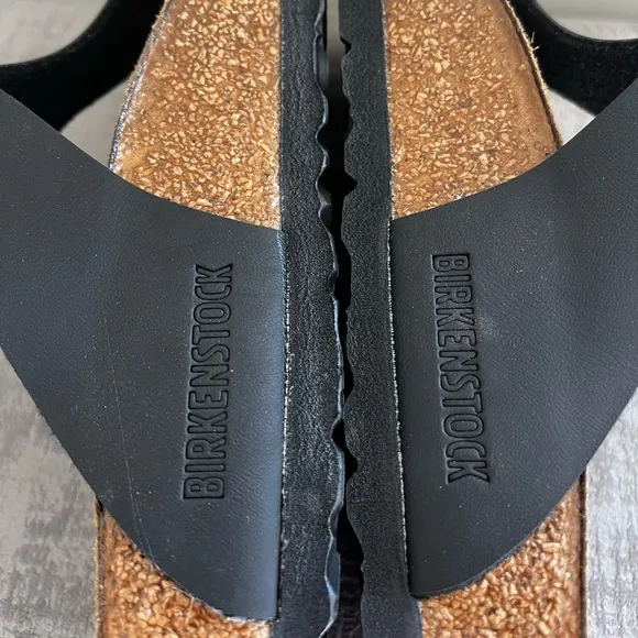 BIRKENSTOCK  Gizeh Birko-Flor Black Sandals Women’s Size 39