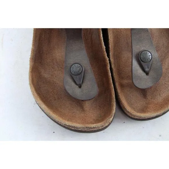 BIRKENSTOCK Gizeh Sandals Bronze Thong Women's Shoes Birko  Flor Size 38 Us 7